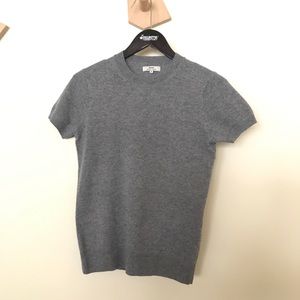 Grana cashmere tee in heather grey